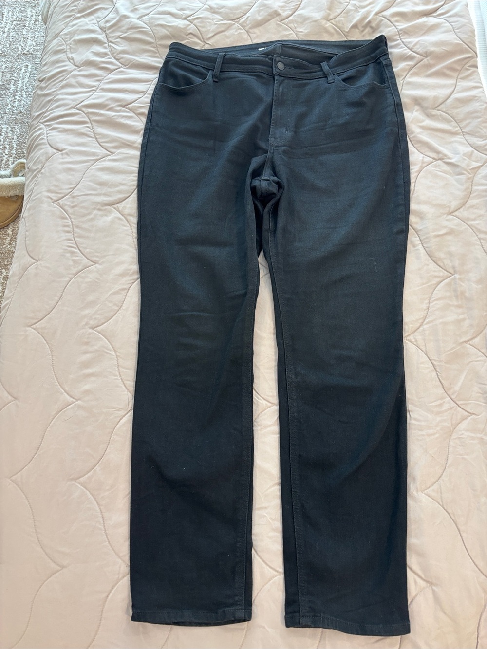 Old Navy High-Rise Straight Black Jeans 16